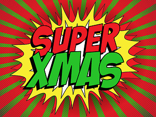 Image showing Merry Christmas Super Hero Background