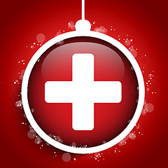 Image showing Merry Christmas Doctor Hospital Cross Ball