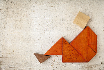 Image showing tangram sitting figure