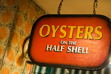 Image showing Oysters on the half shell
