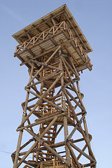 Image showing wooden lookout tower