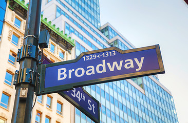 Image showing Broadway sign