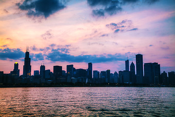 Image showing Chicago downtown cityscape