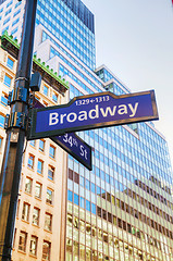 Image showing Broadway sign