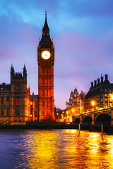 Image showing Big Ben tower in London