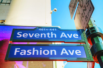 Image showing Seventh avenue sign