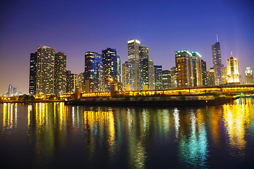 Image showing Chicago downtown cityscape panorama