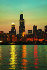 Image showing Chicago downtown cityscape