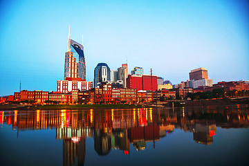 Image showing Downtown Nashville cityscape in the morning