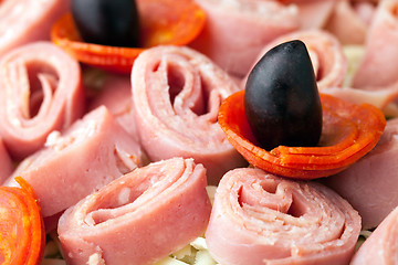 Image showing Antipasto Salad Closeup