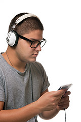 Image showing Guy Listening to Music