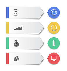 Image showing Set modern business banners with infographic icons