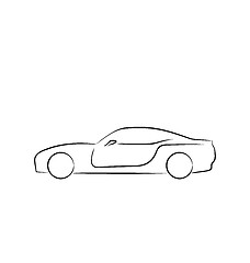 Image showing Abstact sportcar(profile) isolated on white background