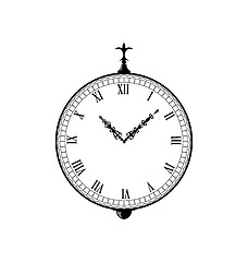 Image showing Vintage clock with vignette arrows 