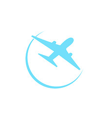 Image showing Airplane symbol isolated on white background