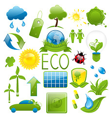 Image showing Set of green ecology icons (2)