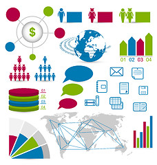 Image showing Set detail infographic elements for design web site layout