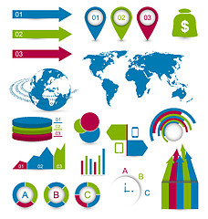 Image showing Set detail infographic elements for design web site layout
