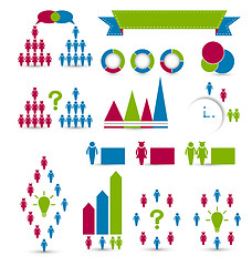 Image showing Set human infographic design elements