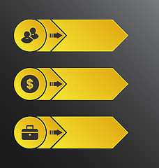 Image showing Modern design banners with info graphic business icons