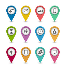 Image showing Set business infographics icons for design website layout