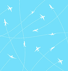 Image showing Abstract background with airplane lines