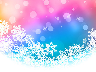 Image showing Blue background with snowflakes. EPS 10