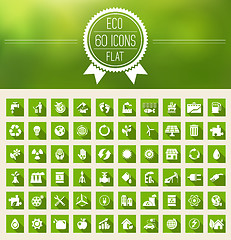 Image showing Ecology Flat Icon Set