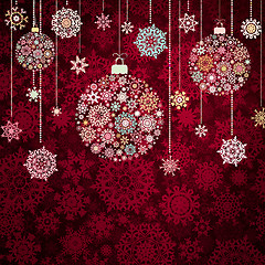 Image showing Red christmas background. EPS 10
