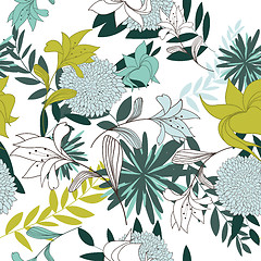 Image showing Seamless floral pattern