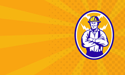 Image showing Electrician Construction Worker Lightning Bolt