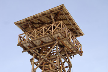 Image showing wooden watch tower