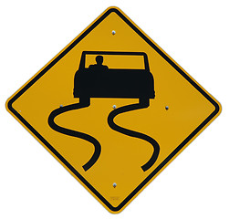Image showing Slippery when wet