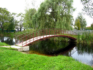 Image showing The nice bridge across river