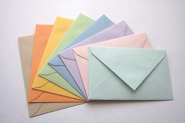 Image showing Colorful envelopes