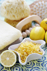 Image showing lemon bath salt