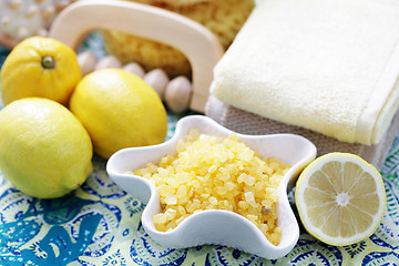 Image showing lemon bath salt