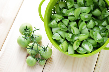 Image showing green tomatoes