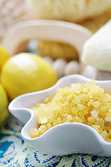 Image showing lemon bath salt