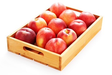 Image showing box of nectarines