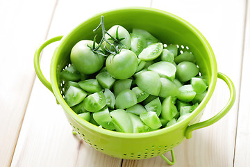 Image showing green tomatoes