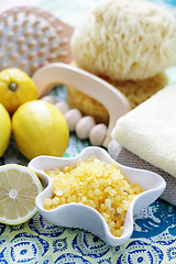 Image showing lemon bath salt