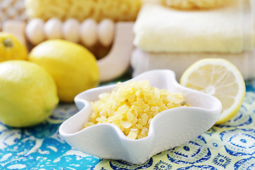 Image showing lemon bath salt