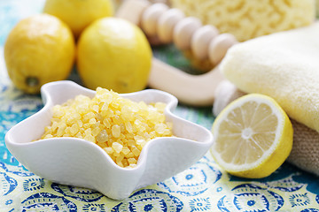 Image showing lemon bath salt