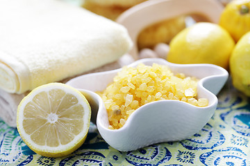 Image showing lemon bath salt