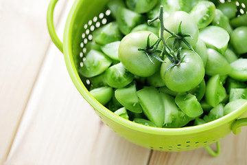 Image showing green tomatoes