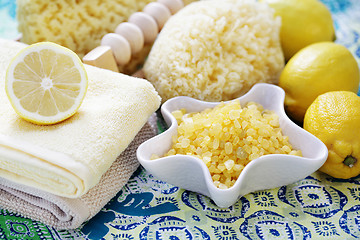 Image showing lemon bath salt