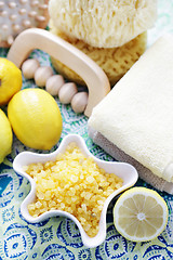 Image showing lemon bath salt