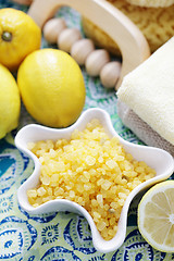 Image showing lemon bath salt