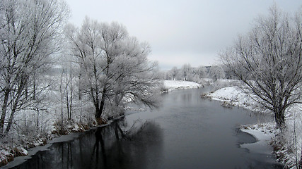 Image showing beautiful landscape with winter Ubed river